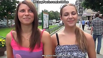 Two attractive women engage in public sex in this amateur video