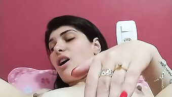 Tattooed Brunette Enjoys Sex Toy Play