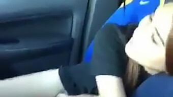 Asian Teen Gets Naughty In A Car