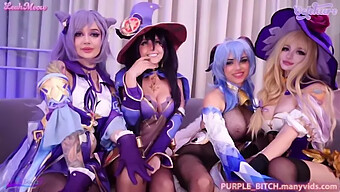 Mira Cómo Dos Chicas De Genshin Impact Reciben Una Follada En Sus Culos En Una Orgía Salvaje De Sexo Grupal