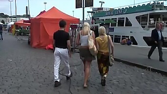 Outdoor Threesome With Scandinavian Teens And Deepthroating