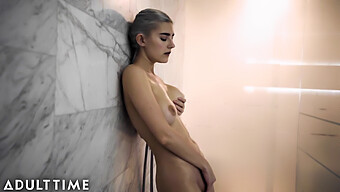 Steamy Shower Session With Natural Tits Babe Eva Elfie