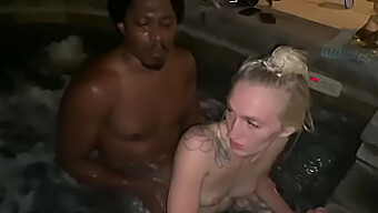 Victoria Gracen Enjoys Some Amusing Interracial Fun In The Hot Tub With Daddy Panda